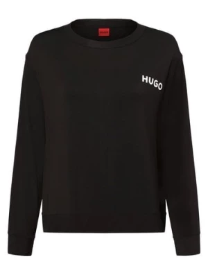 HUGO Damska koszulka od piżamy Kobiety wiskoza czarny jednolity,