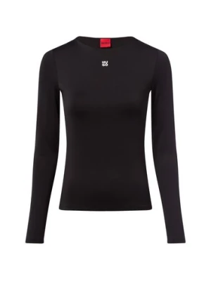 HUGO Damska koszulka z długim rękawem - Dasiia Kobiety czarny,