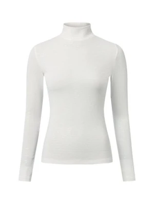 HUGO Damska koszulka z długim rękawem - Drisila Kobiety biały|srebrny wypukły wzór tkaniny,