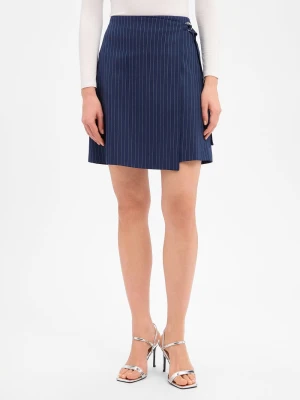 HUGO Damska spódnica kopertowa - Rabisu Kobiety Sztuczne włókno niebieski|biały w paski,
