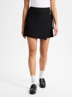 HUGO Damska spódniczka mini - Ralu Kobiety Sztuczne włókno czarny jednolity,