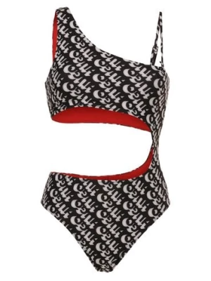 HUGO Damski kostium kąpielowy - Bonnie Swimsuit Kobiety czarny|biały|czerwony wzorzysty,