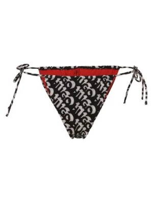 HUGO Damskie figi bikini - Bonnie Side Tie Kobiety Sztuczne włókno czarny wzorzysty,