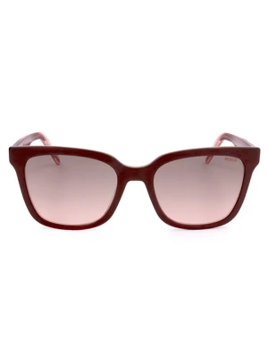HUGO Damskie okulary przeciwsłoneczne w kolorze bordowo-jasnoróżowym rozmiar: 54