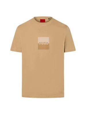 HUGO Dusplit Mężczyźni Bawełna beżowy nadruk,