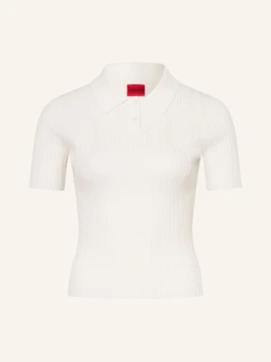 Hugo Dzianinowa Koszulka Polo Sareplette weiss
