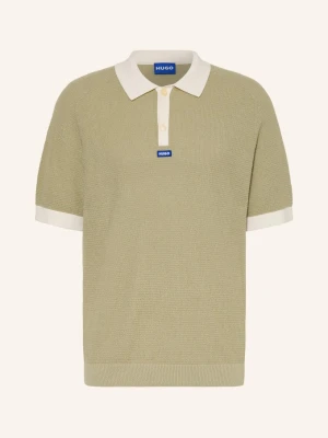 Hugo Dzianinowa Koszulka Polo Siablo beige