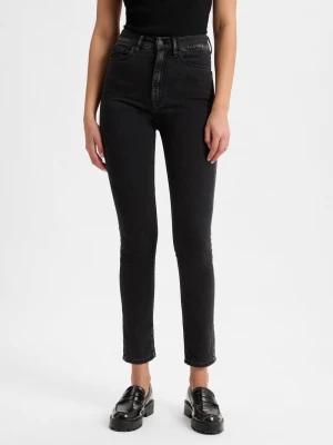 HUGO Dżinsy skinny Kobiety Bawełna czarny jednolity,