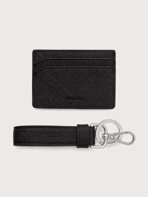 HUGO etui na karty i brelok męski GBHM_KeyChain&C.Case czarny