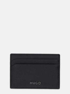 HUGO etui na karty męskie skórzane HUKE_Cardcase czarny