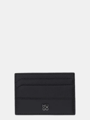 HUGO etui na karty skórzane kolor czarny 50548764