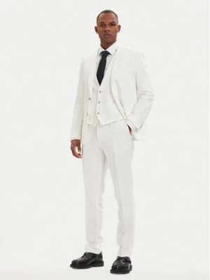 HUGO Garnitur Henry 50559672 Kremowy Slim Fit