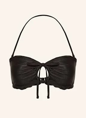 Hugo Góra Od Bikini Bandeau Ruffle schwarz