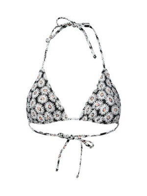 HUGO Góra od bikinigo - Ruffle Triangle Kobiety czarny|biały wzorzysty,