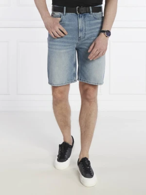 HUGO Jeansowe szorty 446 / S | Loose fit niebieski