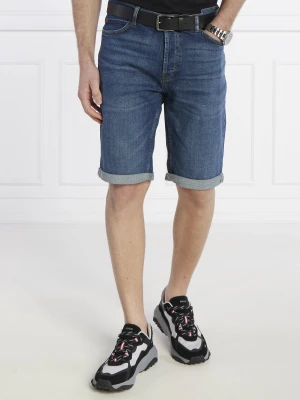 HUGO Jeansowe szorty 634 / S | Tapered granatowy