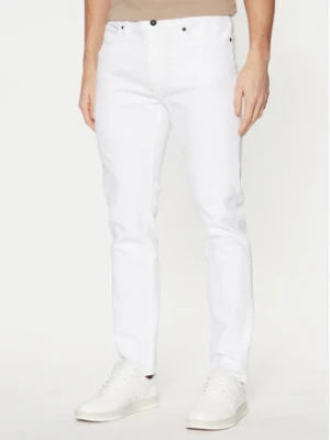 HUGO Jeansy 50530605 Biały Slim Fit