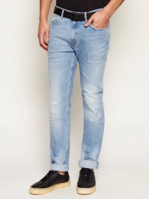 HUGO Jeansy 708 | Slim Fit błękitny