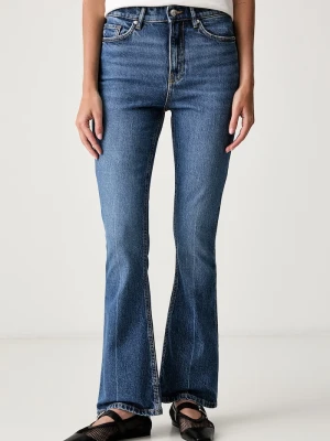 HUGO jeansy flare damskie Geflare_2 niebieski