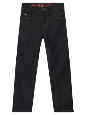 HUGO Jeansy G00983 S Granatowy Regular Fit