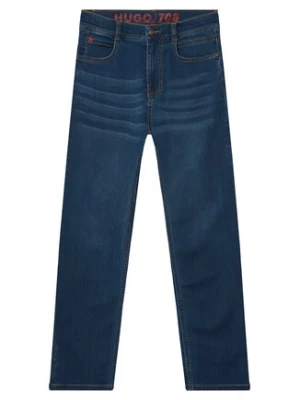 HUGO Jeansy G00987 D Granatowy Slim Fit