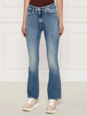 HUGO Jeansy Geflare_2 | flare fit niebieski
