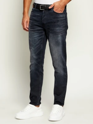 HUGO Jeansy Hugo 634 | Tapered fit granatowy