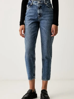 HUGO jeansy mom fit damskie Garlene niebieski
