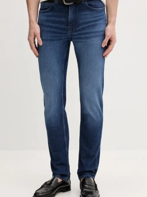 HUGO jeansy slim fit męskie HUGO 708 niebieski