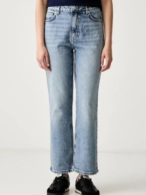 HUGO jeansy straight damskie Gulianne niebieski