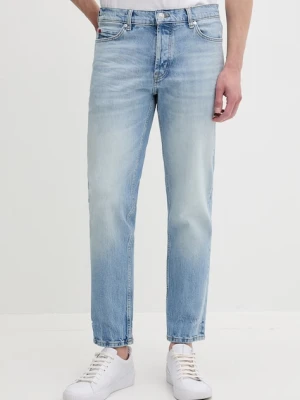 HUGO jeansy tapered męskie 634 niebieski