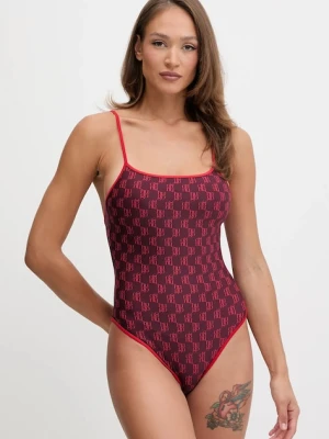 HUGO jednoczęściowy strój kąpielowy MONOGRAM SWIMSUIT