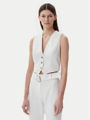 HUGO Kamizelka 50537760 Biały Slim Fit