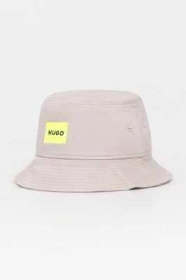 HUGO kapelusz bawełniany kolor szary bawełniany 50514748