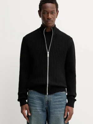 HUGO kardigan bawełniany męski kolor czarny 50546980