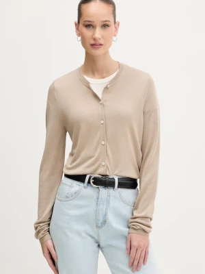 HUGO kardigan damski z domieszką jedwabiu Sessiry