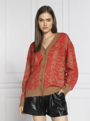 HUGO Kardigan Sameedia | Loose fit | z dodatkiem wełny