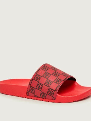 HUGO Klapki Timein_slid_chkmn czerwony