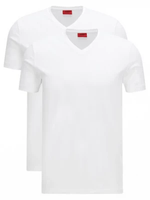 Hugo Komplet 2 t-shirtów V 50325417 Biały Slim Fit