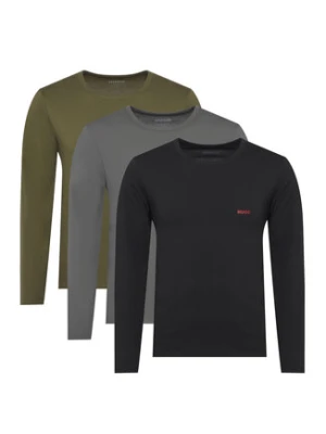 HUGO Komplet 3 longsleeve 50492631 Kolorowy Regular Fit