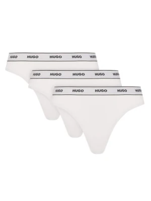 HUGO Komplet 3 par stringów 50480150 Biały