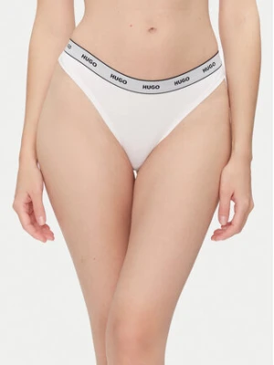 HUGO Komplet 3 par stringów Triplet Thong Stripe 50545680 Biały