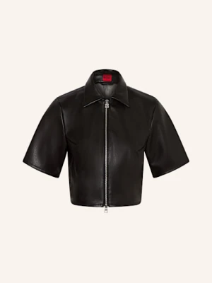 Hugo Koszula Ceni Z Imitacji Skóry schwarz