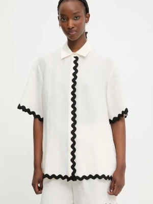 HUGO koszula damska z dodatkiem lnu Camule-1