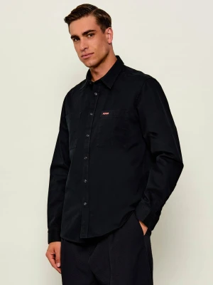 HUGO Koszula Egrin | Relaxed fit czarny