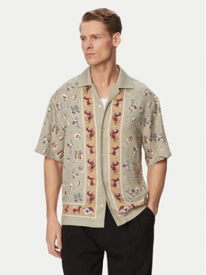 HUGO Koszula Espino 50560632 Zielony jasny Oversize