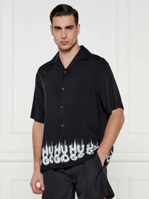 HUGO Koszula Espino | Relaxed fit czarny