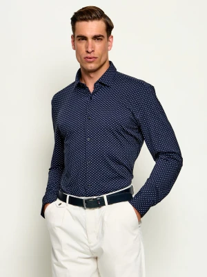 HUGO Koszula Kenno | Slim Fit | stretch granatowy