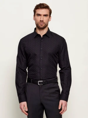HUGO Koszula Kenno | Slim Fit | z dodatkiem lnu