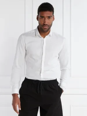 HUGO Koszula Ketran | Slim Fit | z dodatkiem lnu